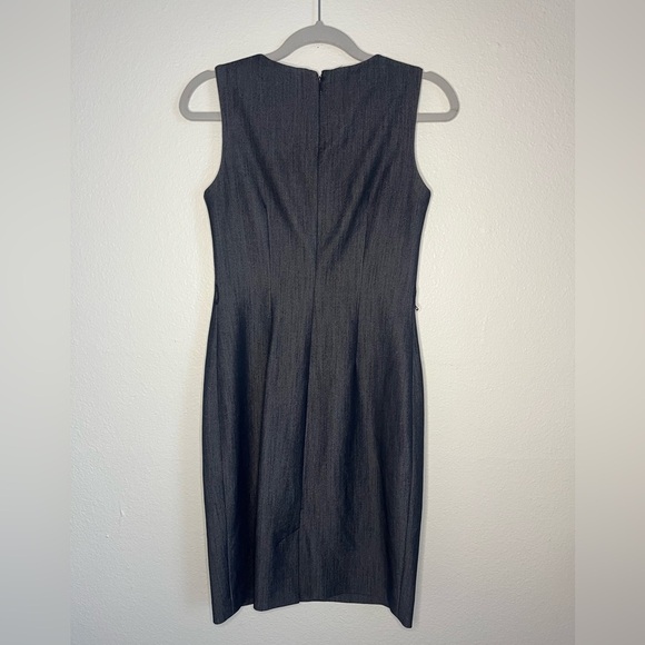 Calvin Klein Dark Blue-Gray Sleeveless Sheath Dress β Size 4 πΌπ - Picture 4 of 5
